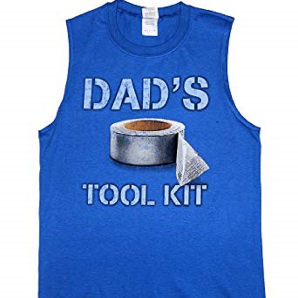 DAD'S TOOL BOX MEN'S BLUE TANK TOP